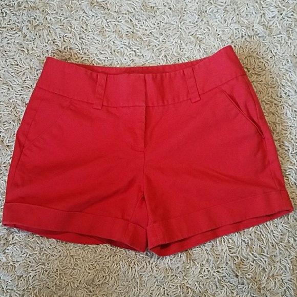 Vince Camuto Pants - Vince Camuto red cuffed shorts